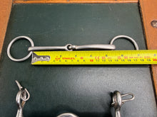 Load image into Gallery viewer, 5 1/4” Fylde Double Bits - Fixed Ported Weymouth &amp; Small Ring Bridoon- Show Pony