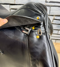 Load image into Gallery viewer, 17 1/2” MW Ideal 1350 GP Saddle - ESTA -Black- Big Blocks - English Leather