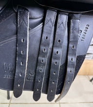 Load image into Gallery viewer, 16 1/2” Changeable Gullet (Medium) Whitaker Barnsley Pony Jumping Saddle - Black