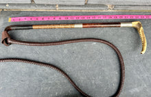 Load image into Gallery viewer, Gents Vintage Hunt Whip - Double Collars - Plaited Leather Thong