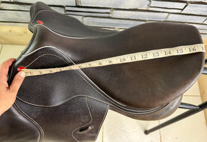 17” MW/Wide Whitaker Madrid Jump Saddle - Brown