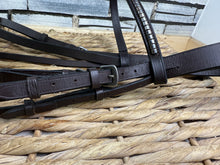 Load image into Gallery viewer, S/H Clinchered Flash Snaffle Bridle - Brown - Full