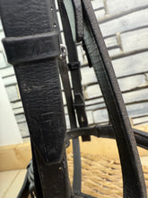 Load image into Gallery viewer, S/H Albion English KB Flash Snaffle Bridle - Black - Full