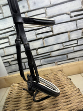 Load image into Gallery viewer, S/H Sue Carson Hidden Flash Padded Comfort Bridle-Black/White