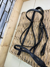 Load image into Gallery viewer, S/H Cavesson Snaffle Bridle - Black  - Cob