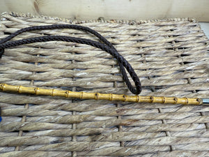 Vintage Childs Delicate Hunt Whip with Thong - Bamboo