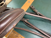 Load image into Gallery viewer, Rolled Flash Dressage Snaffle Bridle - Brown/Tan -Cob Size