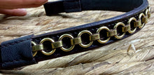 Load image into Gallery viewer, Solid Brass Chain Link Browband - Brown - Pony/Cob/Full - Showing/Inhand