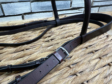 Load image into Gallery viewer, S/H English Hunter Snaffle Bridle - Burgundy Brown - Full