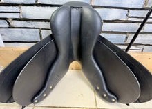 Load image into Gallery viewer, 15” Medium Leather Pony GP/Jump Saddle - Black - Point &amp; Balance Straps