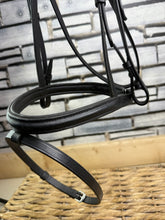 Load image into Gallery viewer, S/H English Flash Snaffle Bridle - Cob - Black