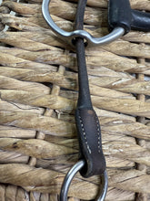 Load image into Gallery viewer, S/H 5 1/2” Cheltenham Running Gag Bit &amp; Jeffries Leather Cheeks