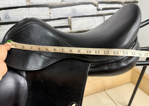 17 1/2” MW Hockenden Saddlery Monoflap Dressage Saddle - Black