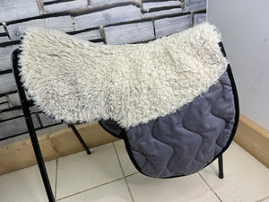S/H Nuumed GP Half Wool Numnah - Grey/Black - L