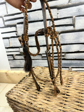 Load image into Gallery viewer, S/H Braided &amp; Tasseled Western Headstall/Bridle - Brown - Full
