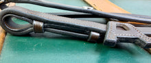 Load image into Gallery viewer, Leather Hide Wrapped SoftGrip Stopper Reins -Pony/Full- Brown/Black - Billet Ends - XC - Aberwiel