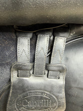 Load image into Gallery viewer, 17” Medium/Changeable Gullet Bates Caprilli GP Saddle - Black Leather