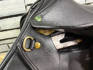 17-17 1/2” MW Henri De Rivel Jump Saddle - Black
