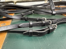 Load image into Gallery viewer, Dobert Flash Dressage Bridle - Black - Full - With Reins - Quality Leather