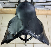 Load image into Gallery viewer, 12” XW Pony GP Saddle - Black Leather - Extra Wide - Shetland/Tiny Pony/Lead Rein