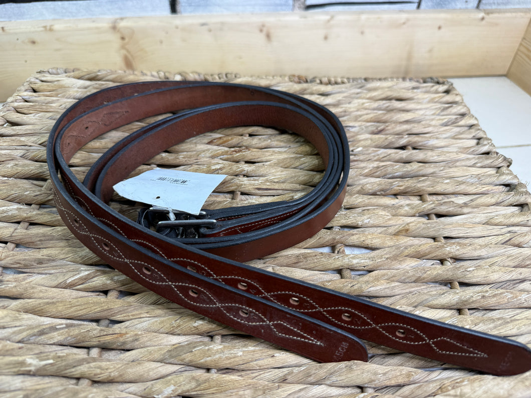 S/H 145cm/58” Quality Stitched Stirrup Leathers - Brown