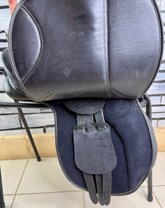 16 1/2” Medium Eclipse Leather & Synthetic GP Saddle - Black