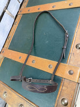 Load image into Gallery viewer, Fylde Stitched Cavesson Hunter Noseband - Brown - Pony - Traditional English Leather