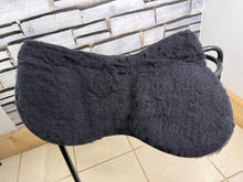 Load image into Gallery viewer, S/H Nuumed Wool Shim Half Pad - Saddle Adjuster -Black- Large