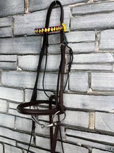 Load image into Gallery viewer, S/H English Traditional Complete Snaffle Bridle - Brown - Full