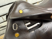 Load image into Gallery viewer, 17” Medium Prestige Appaloosa Hippos GP/Jump Saddle - Brown - All Purpose, XC etc