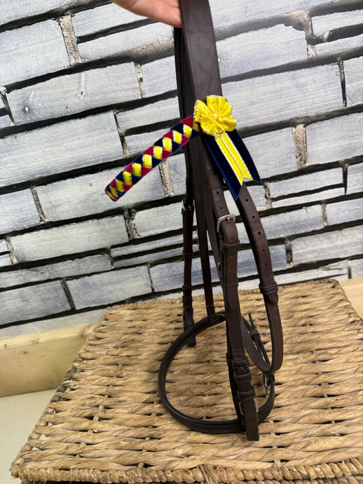 S/H English Show Hack/ROR Bridle - Brown  - Full