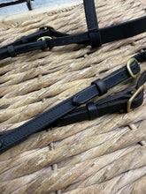 Load image into Gallery viewer, S/H English In-hand Show Bridle - Full - Black/Brass