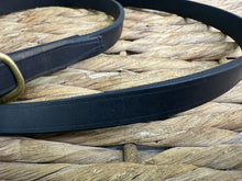 Load image into Gallery viewer, S/H 5/8” Leather In-hand Showing Lead - Black/Brass Buckle