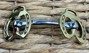 Horseshoe Cheek Stallion Show Bit -4”-5 1/2”