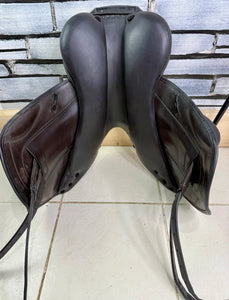 17” MW Excelle/Walsall Riding English Monoflap Jump Saddle - Brown