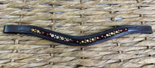 Load image into Gallery viewer, ‘Soft Wave’ Padded Tonal Crystal Browband - All Sizes &amp; Colours