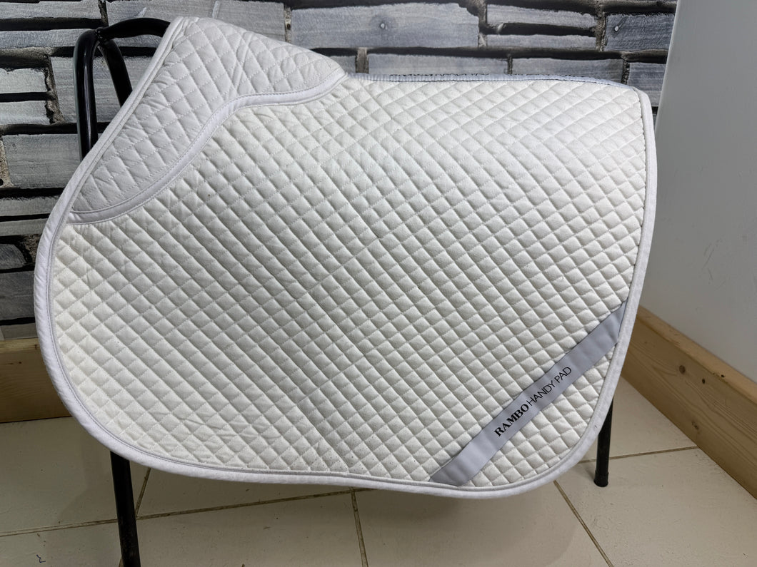 S/H Rambo Cotton GP Handy Pad Saddlecloth -White- Full