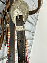 Load image into Gallery viewer, S/H Complete Beaded Decorative Western Headstall/Bridle - Brown - Full