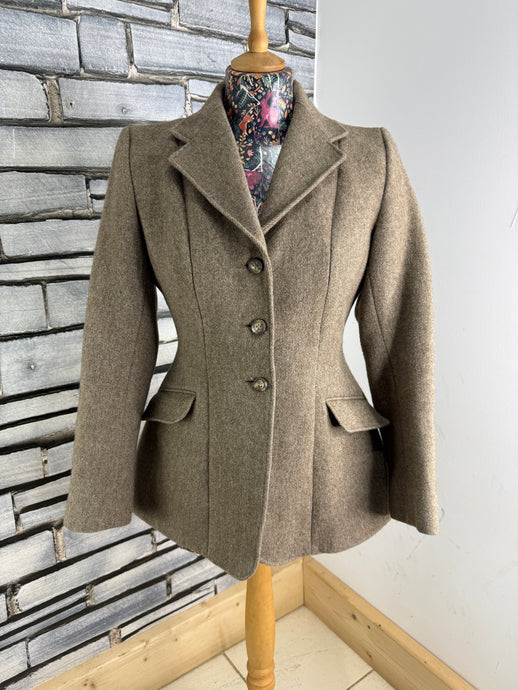 S/H Caldene Ladies Brown Tweed Jacket - Size 34
