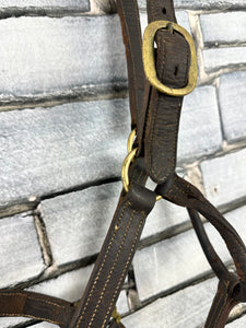 S/H English Leather Headcollar - Brown - Full