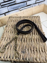 Load image into Gallery viewer, S/H English Leather 1” In Hand Lead with Brass Coupling-Brown