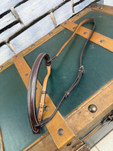 Load image into Gallery viewer, Jeffries?! Raised Cavesson Noseband - 3/4” - Brown - Cob - Traditional English Leather