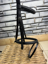 Load image into Gallery viewer, S/H English Flash Snaffle Bridle - Cob - Black