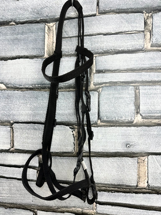 S/H Libby’s Quick Click Web Snaffle Bridle - Black - Full