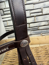Load image into Gallery viewer, S/H Schockemohle Crystal Brow Double Bridle - Brown - Cob