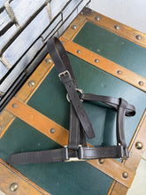 Load image into Gallery viewer, Full Size English Leather Headcollar - Brown - Heavy Duty - Adjustable
