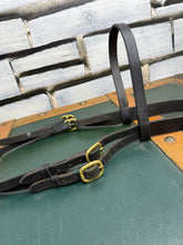 Load image into Gallery viewer, English In-hand Show Bridle - Full - Black/Brass -
