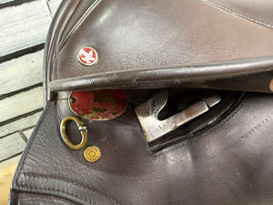 17” Wide Jeffries Falcon Hawk Event GP Saddle - Brown