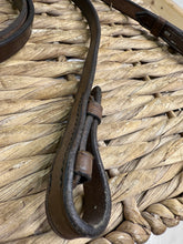 Load image into Gallery viewer, S/H Sabre Plain 5/8” Leather Reins - Brown - Pony