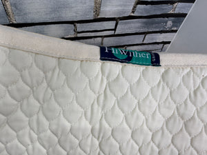 Nuumed Half Wool Lined Dressage Saddlecloth - Ivory/Cream - L